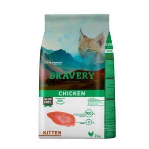 Bravery Kitten Cat Chicken Alimento Seco Gatitos 2 Kg