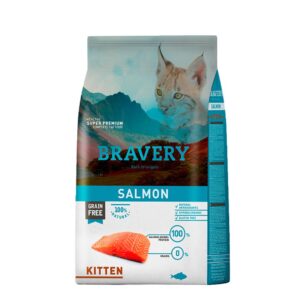 Bravery Kitten Cat Salmon Alimento Seco Gatitos 2 Kg